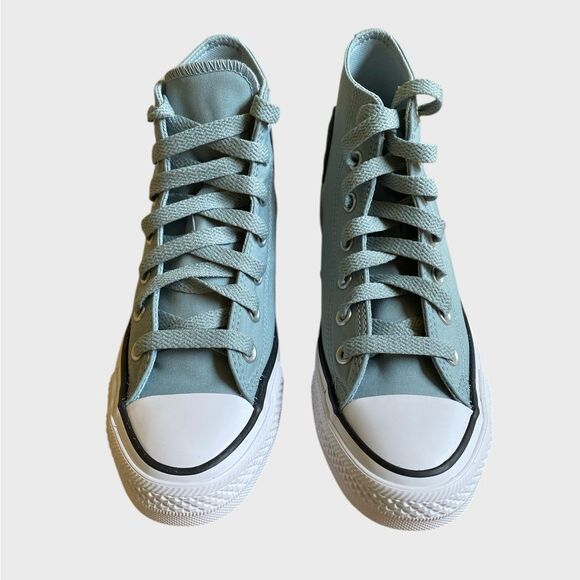 NEW Converse Chuck Taylor All Star Polyester & Suede Sneakers Women's 7.5 Teal - Picture 7 of 15
